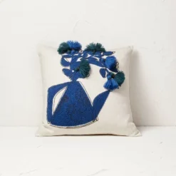Floral Watering Pitcher Square Throw Pillow With Tassels - Opalhouse™ Designed With Jungalow™ -Opalhouse Furniture Sales Store GUEST 0906edd7 8f87 4cf0 bdf8 6d27a8556060