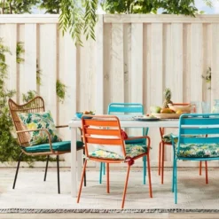 5" X 7" Multi Dot Fringed Outdoor Rug Teal/Pink/Yellow - Opalhouse™ -Opalhouse Furniture Sales Store GUEST 0b5e6a0b 4b65 4e2a b81e d52869792536