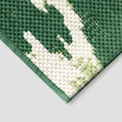 7' X 10' Peacock Ikat Outdoor Rug Green - Opalhouseā¢