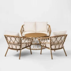 Britanna 4pc Patio Conversation Set - Natural - Opalhouse™