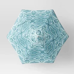 7.5'x7.5' Decorative Trim Scalloped Outdoor Market Umbrella Blue - Opalhouse™ Designed With Jungalow™ -Opalhouse Furniture Sales Store GUEST 3480178a 70b9 4096 bef0 b5fe8b7a355b