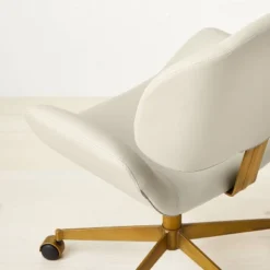 Mahonia Faux Leather Office Chair Cream/Aged Brass - Opalhouse™ Designed With Jungalow™ -Opalhouse Furniture Sales Store GUEST 3f7c3942 9986 4909 9772 5880d96ce1e9