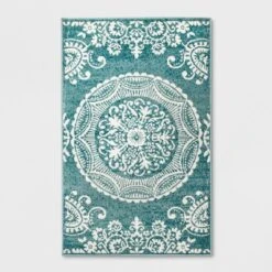 Vintage Medallion Outdoor Rug Turquoise - Opalhouse -Opalhouse Furniture Sales Store GUEST 456e7275 6a86 42a9 b016 7ab8c8d1e8e0