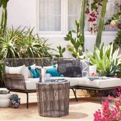 Latigo Patio Sectional Gray/Brown/Linen - Opalhouse™ -Opalhouse Furniture Sales Store GUEST 58c62a04 f1e9 49d0 af85 6fa1cf870e49