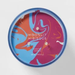 28oz Glass Moonlit Hibiscus Candle Light Blue - Opalhouse™ -Opalhouse Furniture Sales Store GUEST 9562dc6d 4e42 481c 91d9 1f68f9f8ac72