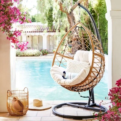 Britanna Patio Hanging Egg Chair - Natural - Opalhouse™ 1 Britanna Patio Hanging Egg Chair - Natural - Opalhouse™