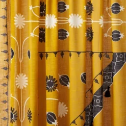 2pk Light Filtering Doorway Embroidery Window Curtain Panels Gold - Opalhouse™ Designed With Jungalow™ -Opalhouse Furniture Sales Store GUEST b974e2ad 1d91 4b57 9717 c8ae19cff47e