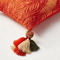 14"x20" Oblong Embroidered Leaf Pattern Accent Pillow Rust - Opalhouse™ Designed With Jungalow™ -Opalhouse Furniture Sales Store GUEST d63fc097 241b 42e6 a759 c0f0cd01ee03