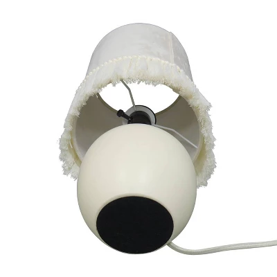 Small Table Lamp With Fringe Shade Off-White (Includes LED Light Bulb) - Opalhouse™ Designed With Jungalow™ 9 Small Table Lamp With Fringe Shade Off-White (Includes LED Light Bulb) - Opalhouse™ Designed With Jungalow™ - Image 9