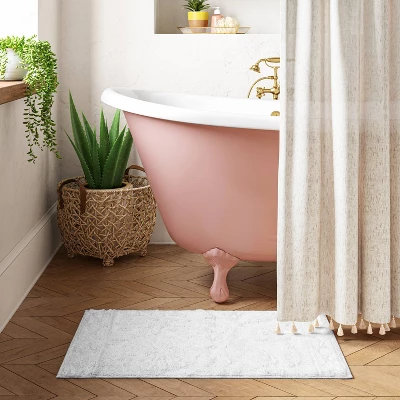 Floral Bath Rug True White - Opalhouse™ 2 Floral Bath Rug True White - Opalhouse™ - Image 2