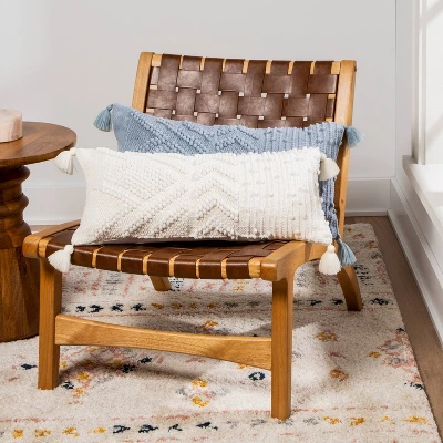 Oversize Embroidered Textured Lumbar Throw Pillow - Opalhouse™ 1 Oversize Embroidered Textured Lumbar Throw Pillow - Opalhouse™